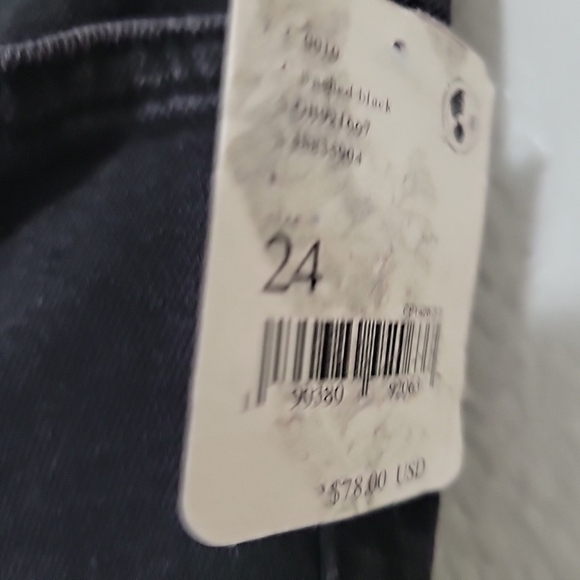 WE THE FREE Raw Hem High Rise Jeggings Black Skinny Jeans Free People Sz 24 New - Picture 9 of 16